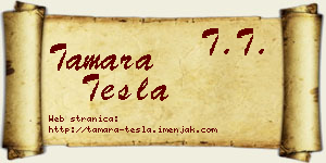 Tamara Tesla vizit kartica